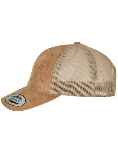 Y-6606SU-Suede Leather Trucker Cap